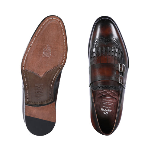 Men’s Brown Double Monk with Fringe