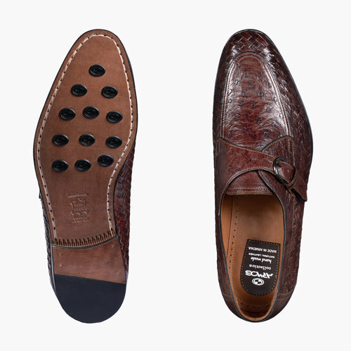 Ostrich leather shoes