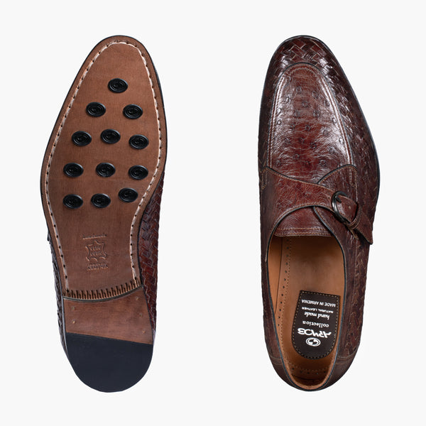 Ostrich leather shoes