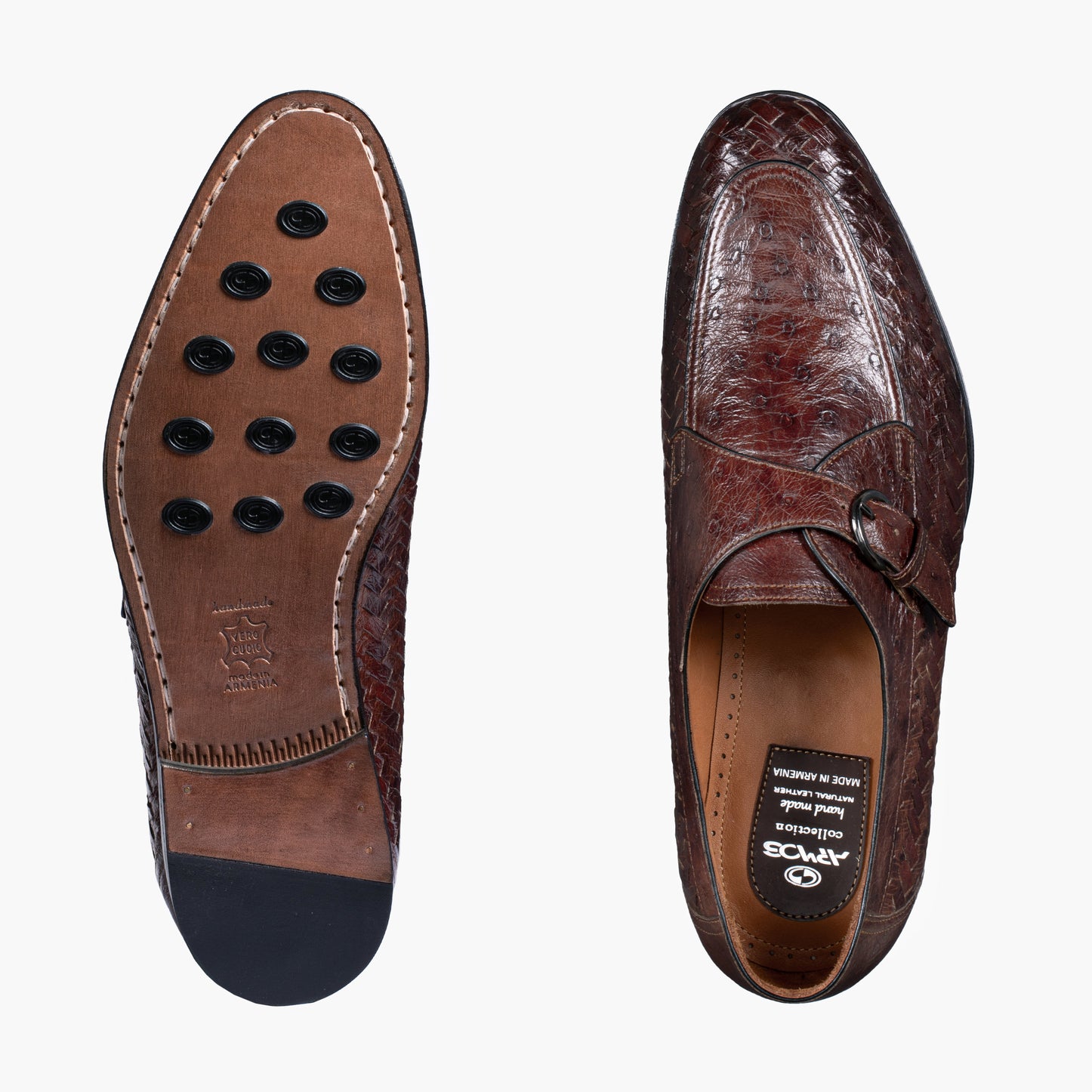 Ostrich leather shoes