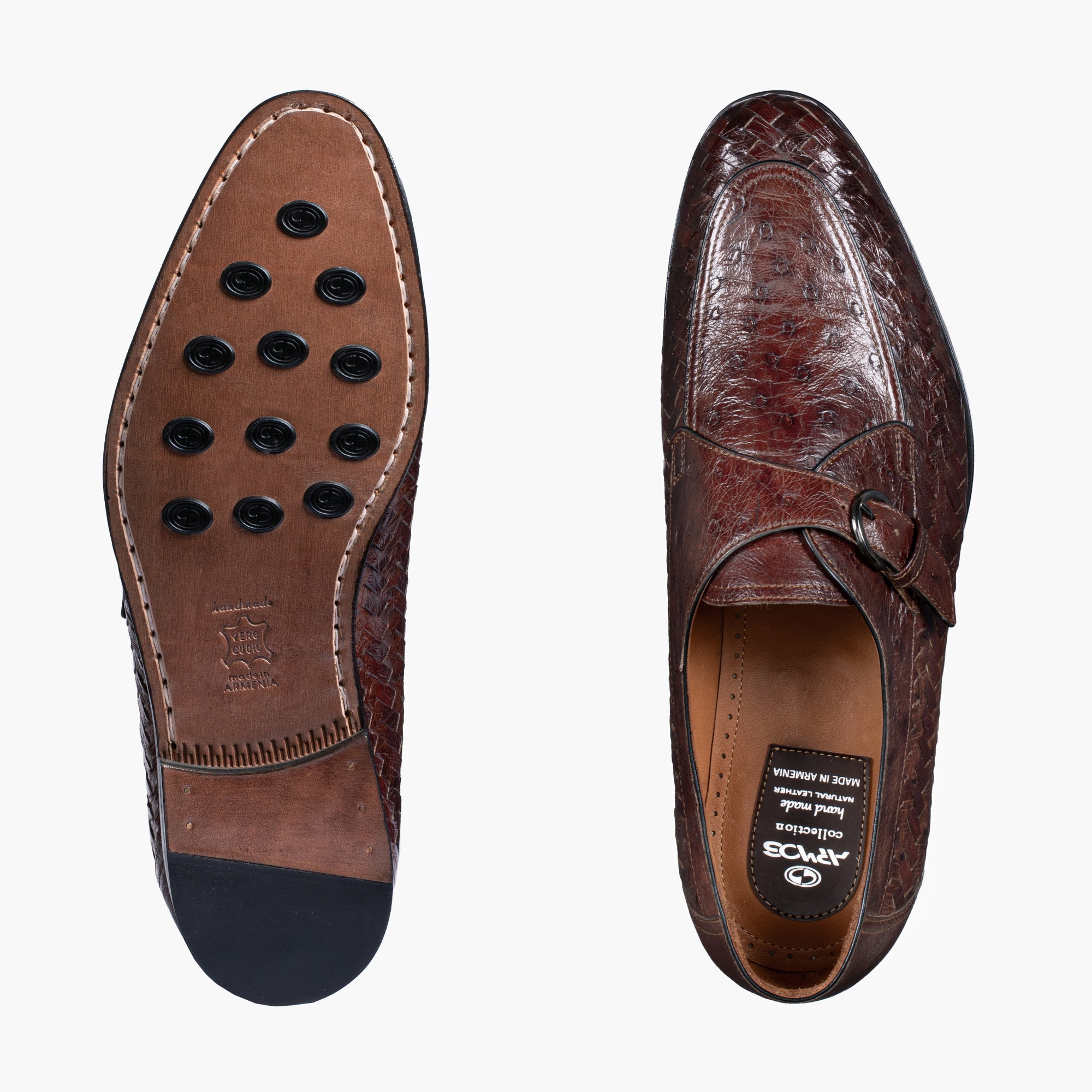 Ostrich leather shoes