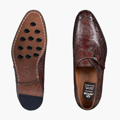 Ostrich leather shoes