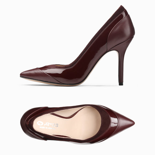Women's Burgundy Pointed-toe Pump