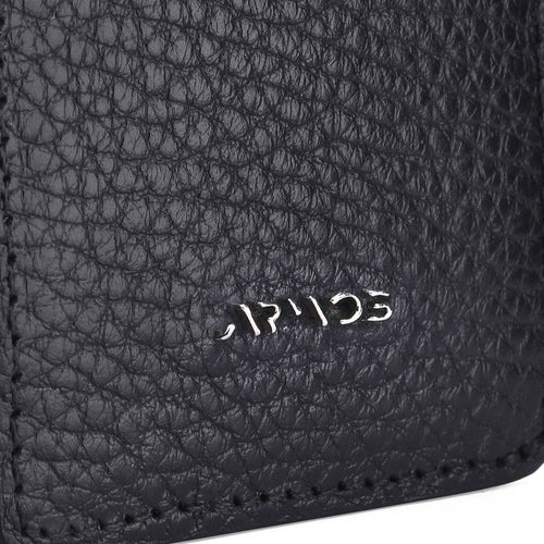 Black leather cardholder