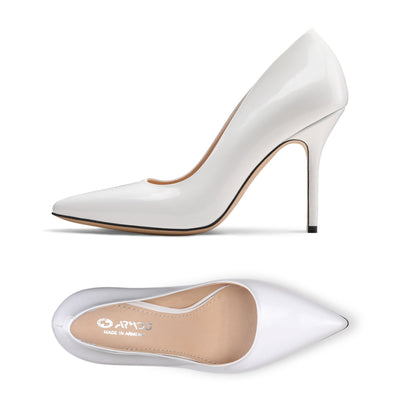 Women's White Patent Leather Pump