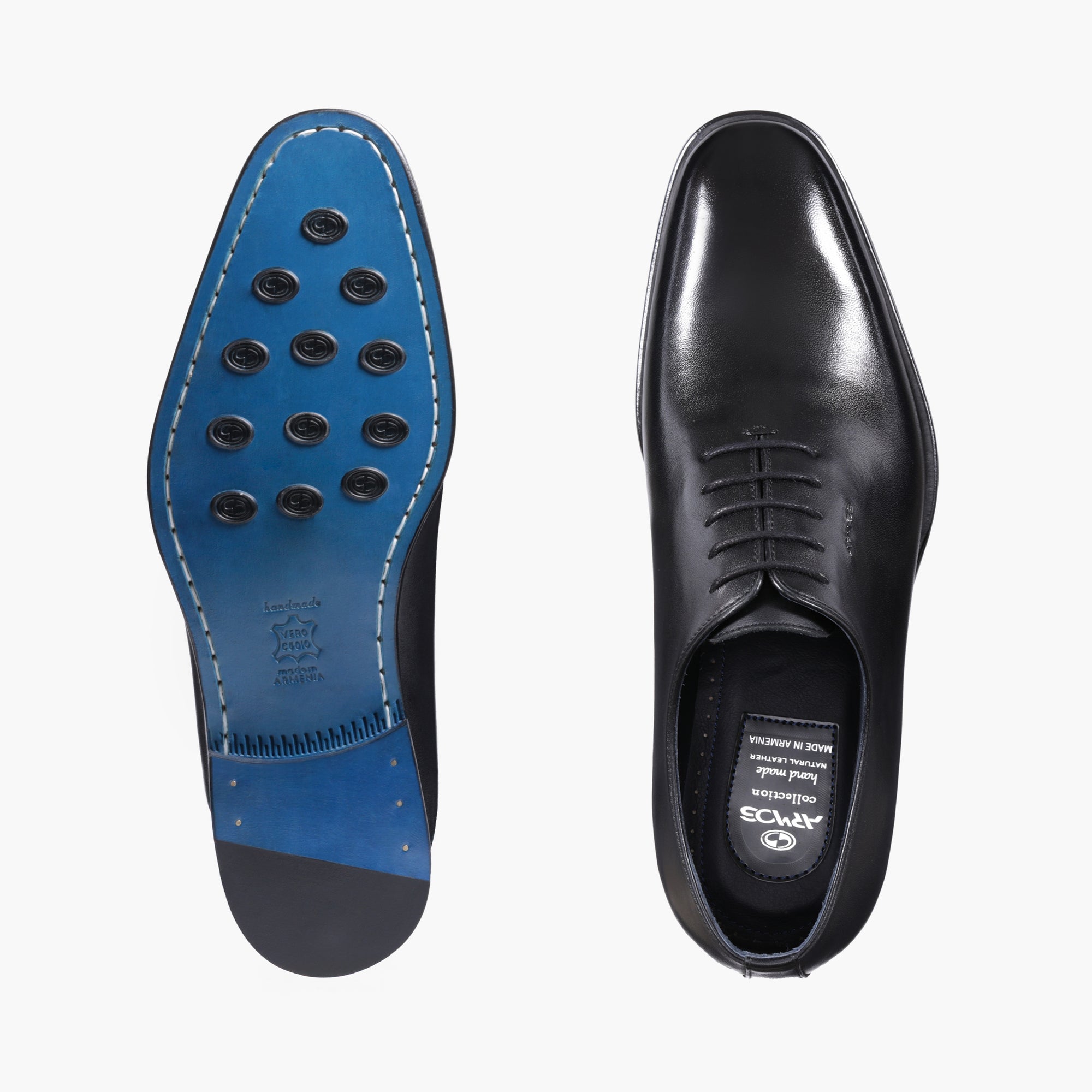 Men’s Black Leather Wholecut Oxford