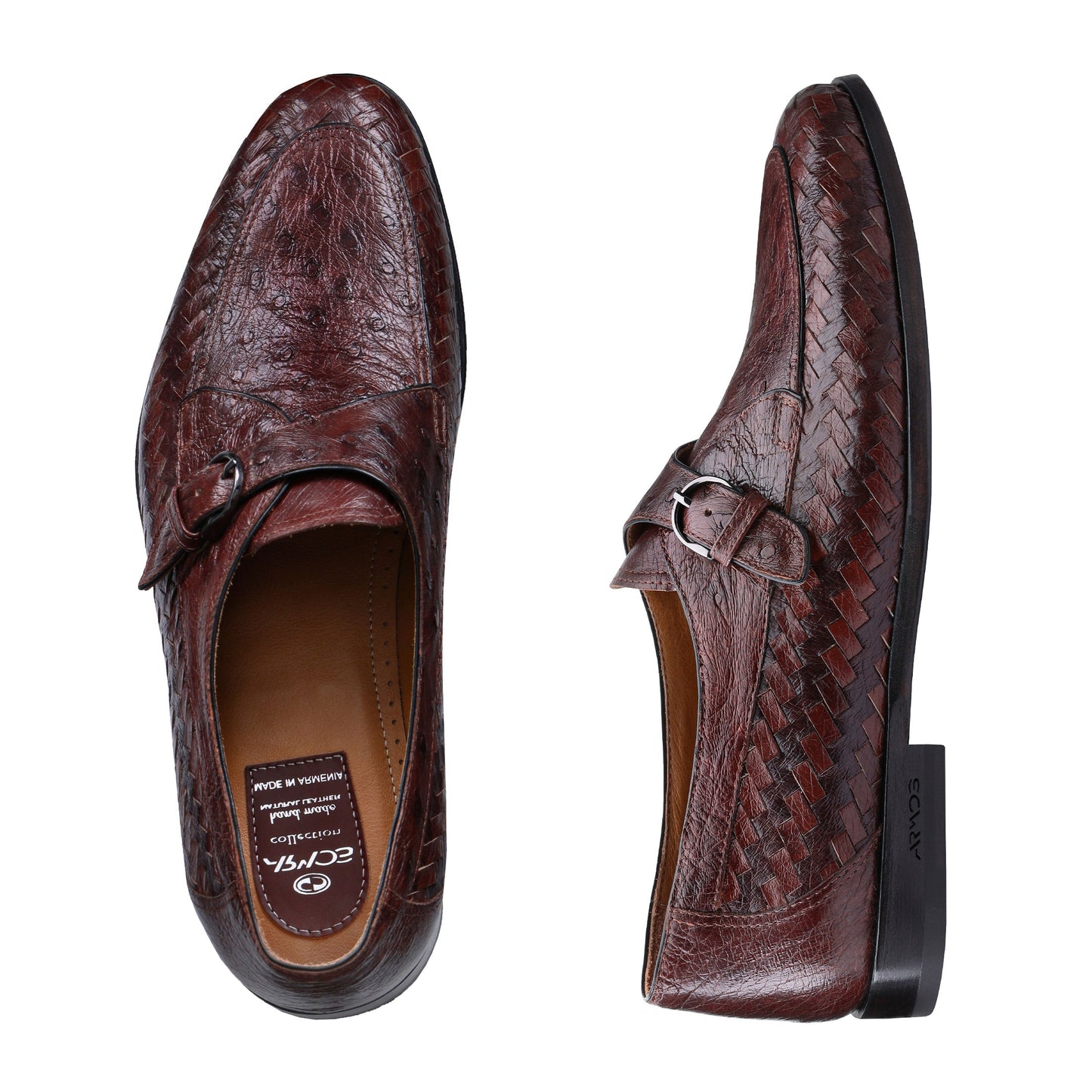 Ostrich leather shoes
