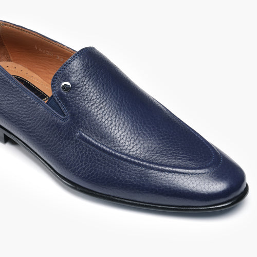Men's Navy Blue Leather Loafer