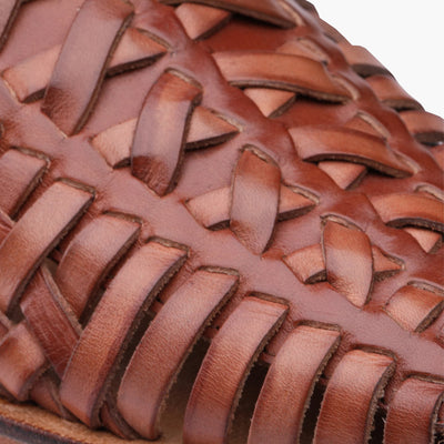 Men's Brown Leather Huarache Sandal
