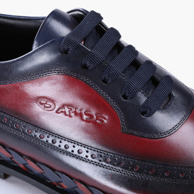 Men's Blue and Red Brogue Sneaker