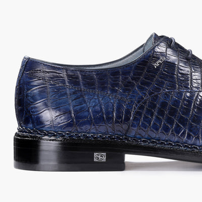 Men’s Navy Crocodile Leather Oxford
