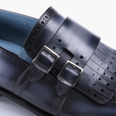 Men’s Gray Double Monk with Fringe