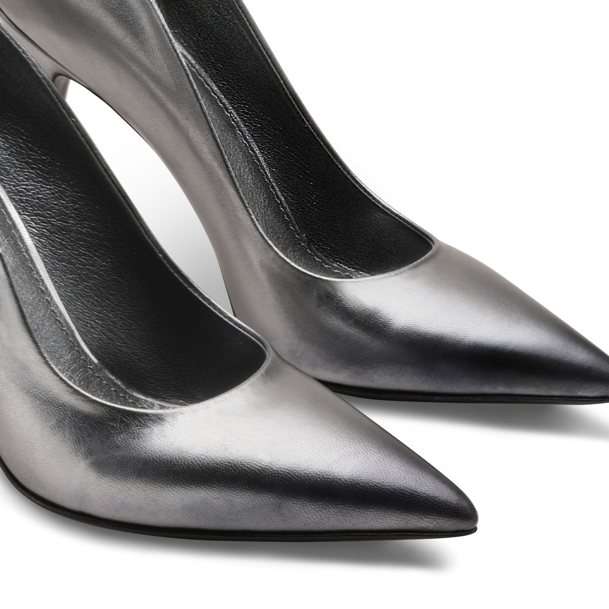 Women's Silver Leather Pump