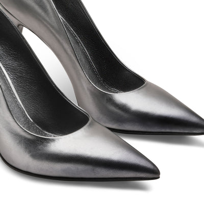Women's Silver Leather Pump