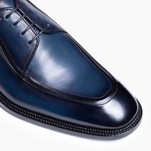 Men’s Navy Patina Leather Derby