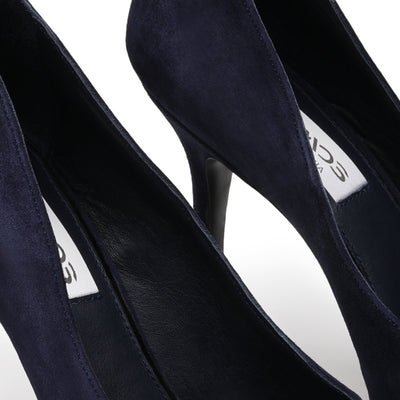 Women's Dark Blue Suede Pump