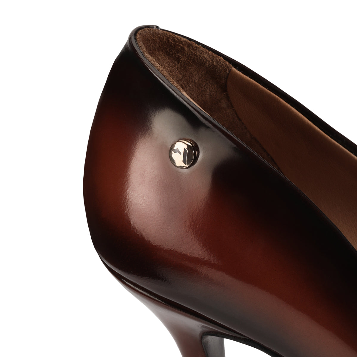 Women's Black & Brown Patent Leather Pump