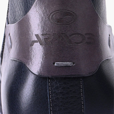 Men's Blue Waxed Leather High-Top Sneaker