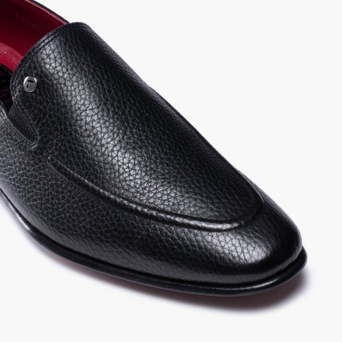 Men’s Black Deer Leather Loafer