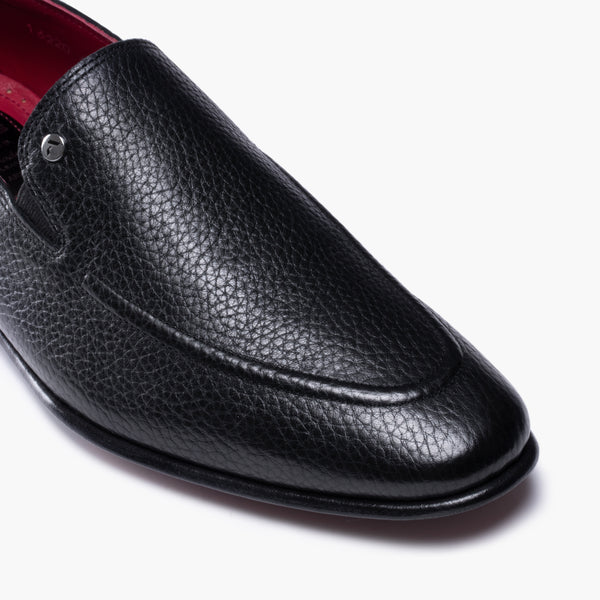 Men’s Black Deer Leather Loafer