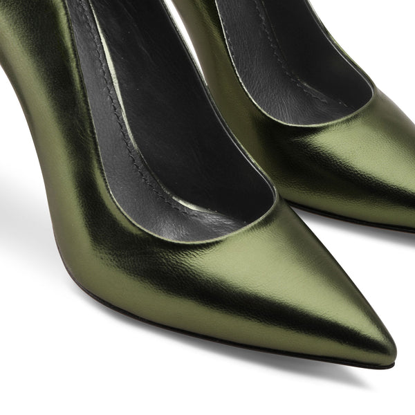 Women's Metallic Pearl Green Pump