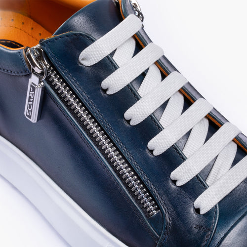 Men's Blue Patina Leather Sneaker