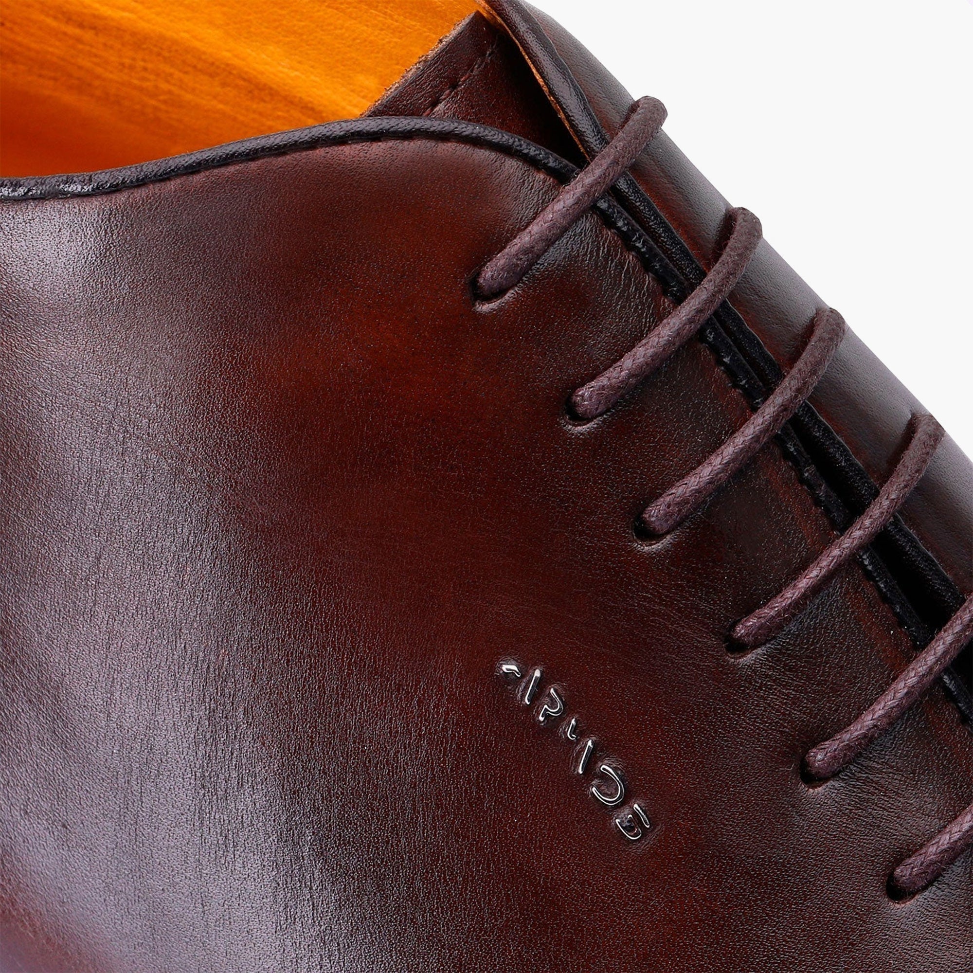 Men's Cognac Leather Oxford Ankle Boot