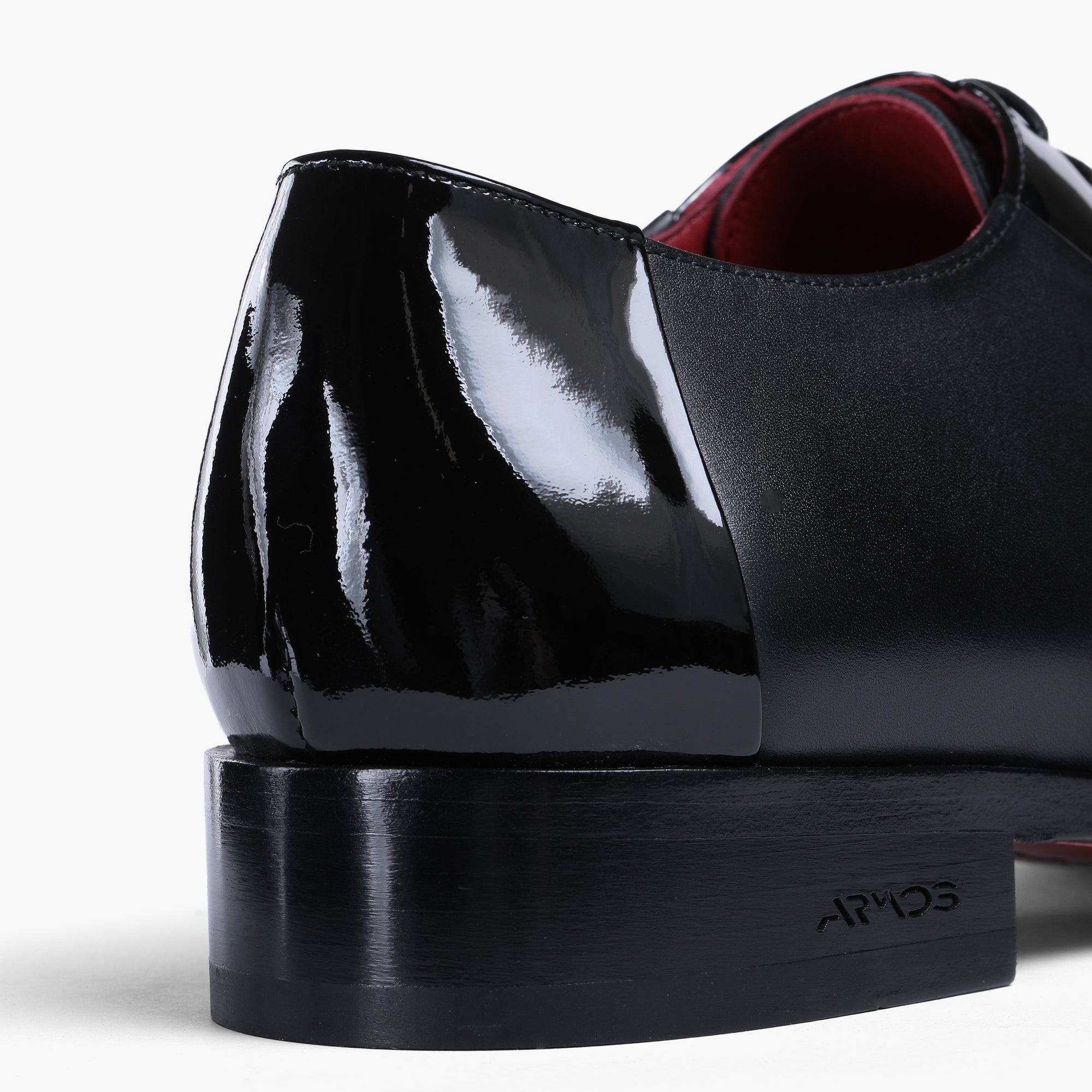 Men’s Black Patent Cap-Toe Oxford - detail