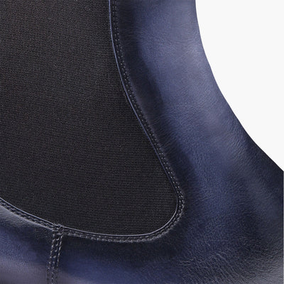 Men's Blue Patina Leather Chelsea Boot