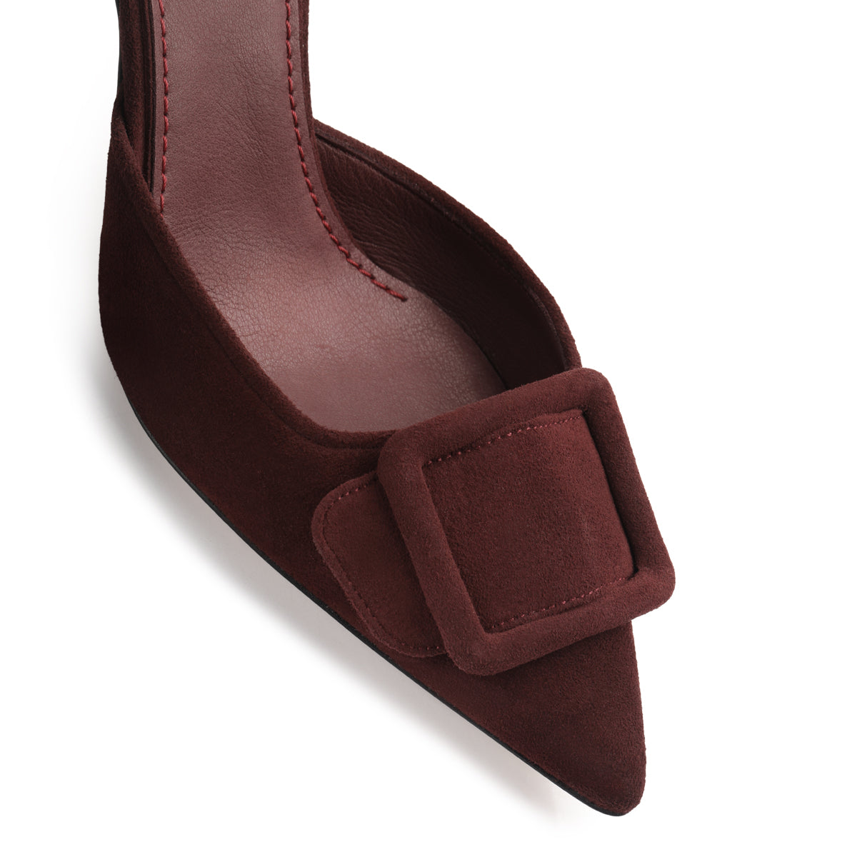 Women’s Burgundy Suede Slingback Pump