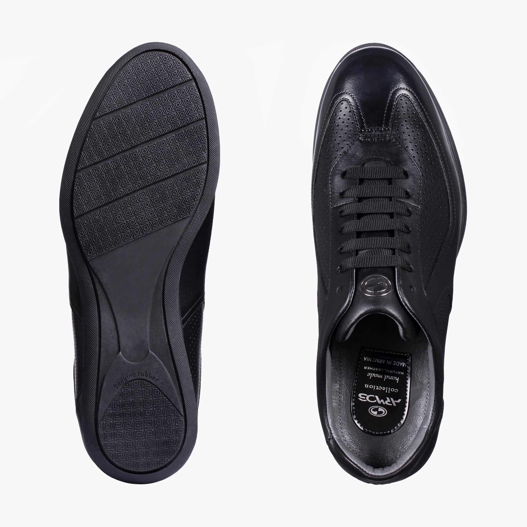 Men's Black Perforated Sneaker