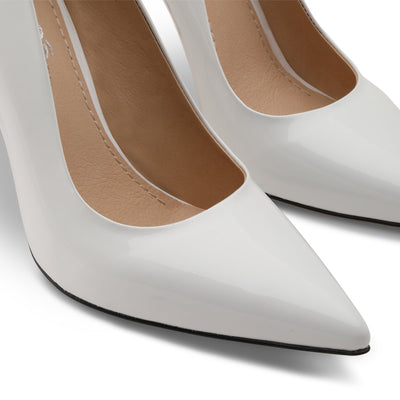Women's White Patent Leather Pump