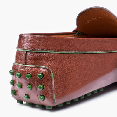 Men's Brown Leather Driving Moccasin
