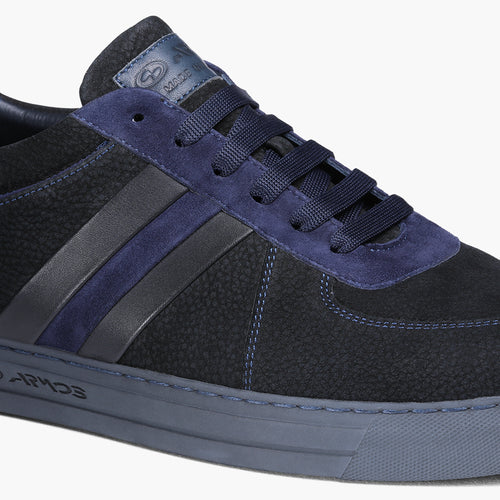 Men's Black Nubuck & Suede Sneaker - detail