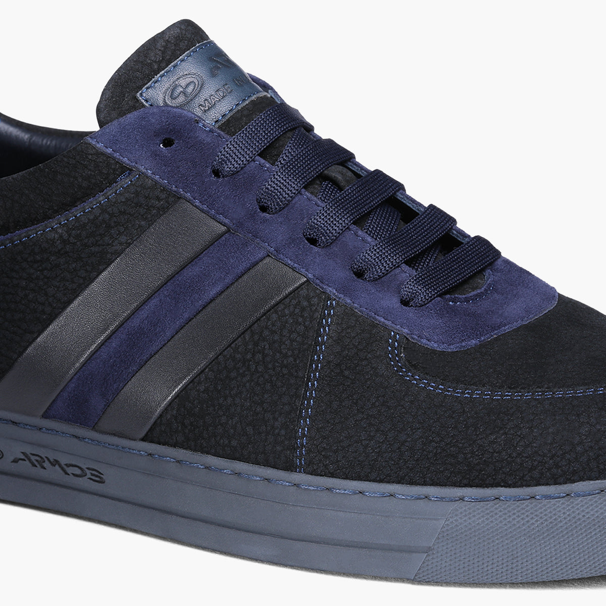 Men's Black Nubuck & Suede Sneaker - detail