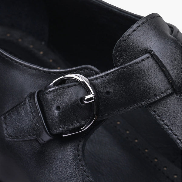 Men's Black Fisherman Sandal with Buckle