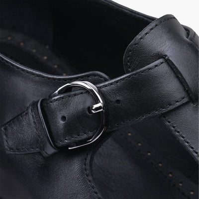 Men's Black Fisherman Sandal with Buckle