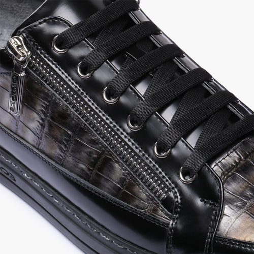 Men's Gold & Silver Leather Sneaker