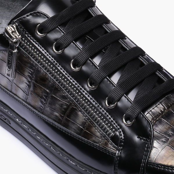 Men's Gold & Silver Leather Sneaker