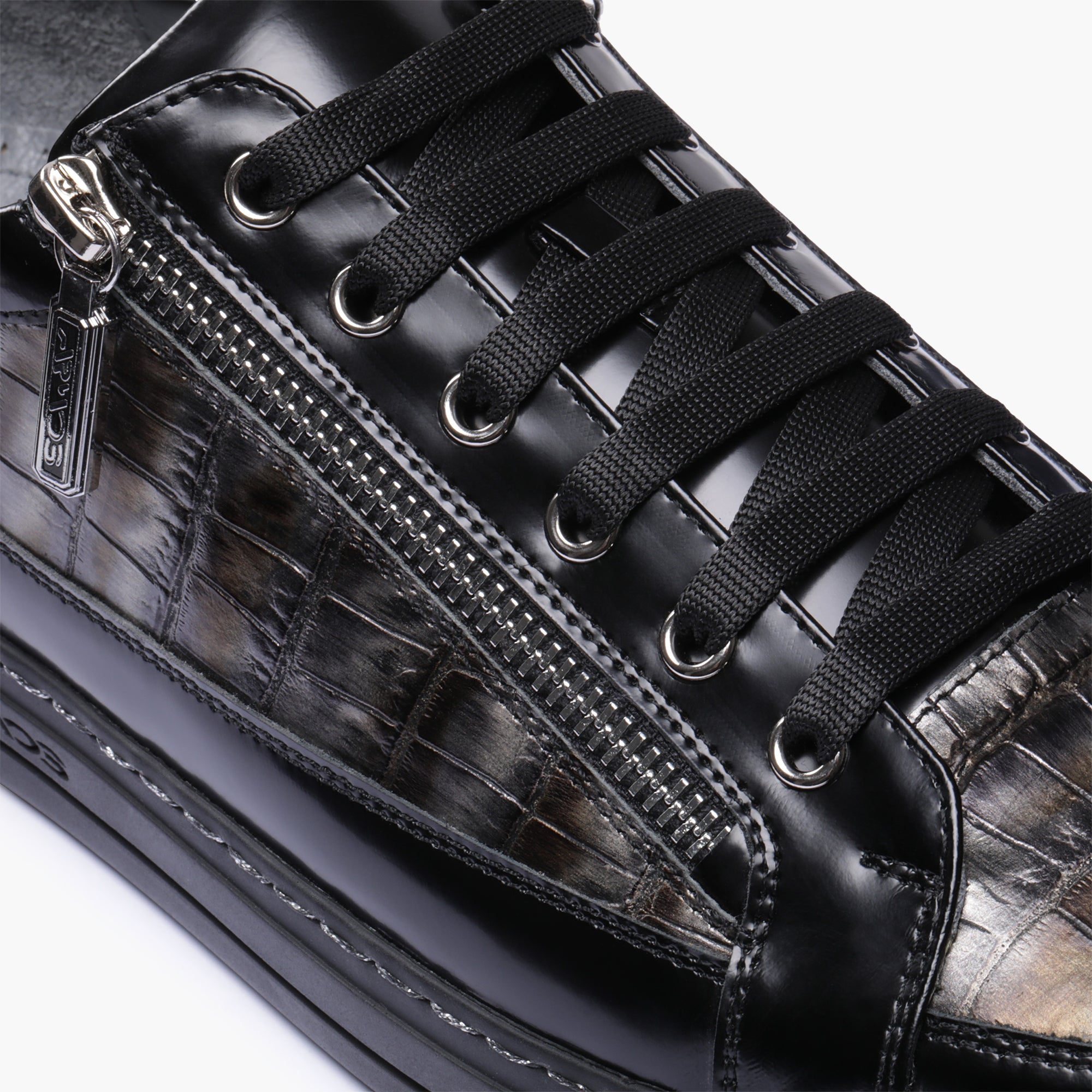 Men's Gold & Silver Leather Sneaker