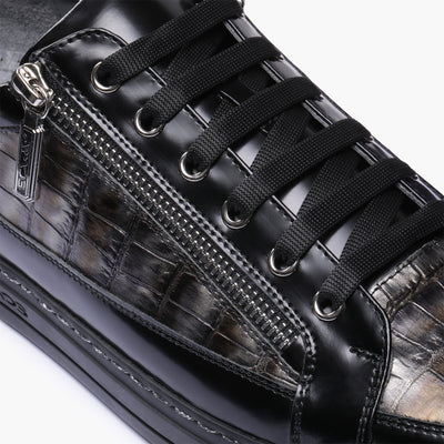 Men's Gold & Silver Leather Sneaker