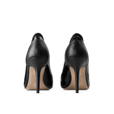 Women’s Black Pointed-Toe Leather Pump