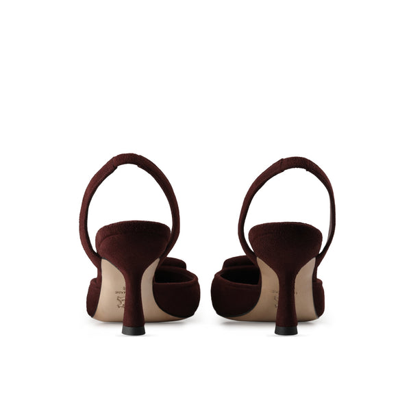Women’s Burgundy Suede Slingback Pump