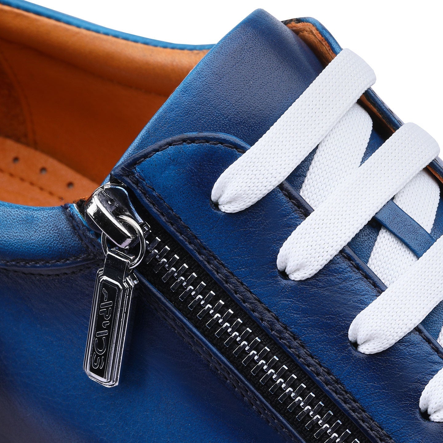 Blue zipped sneakers
