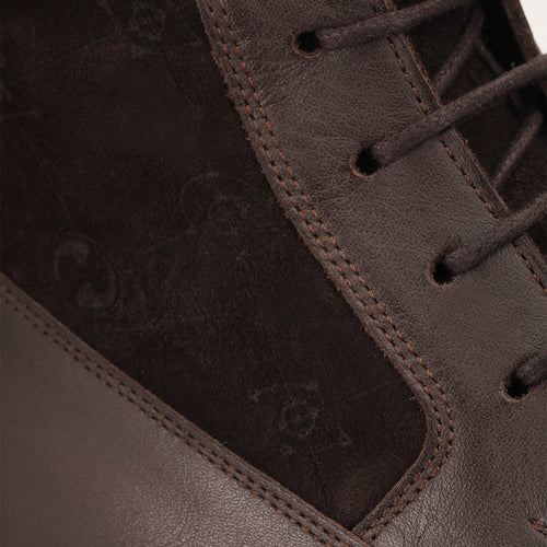 Men's Brown Leather Derby Winter Boot