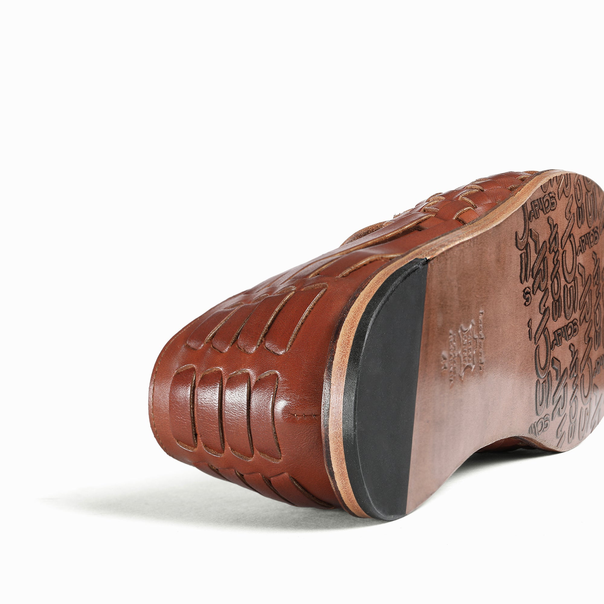 Men’s Cognac Leather Huarache Sandal - detail2