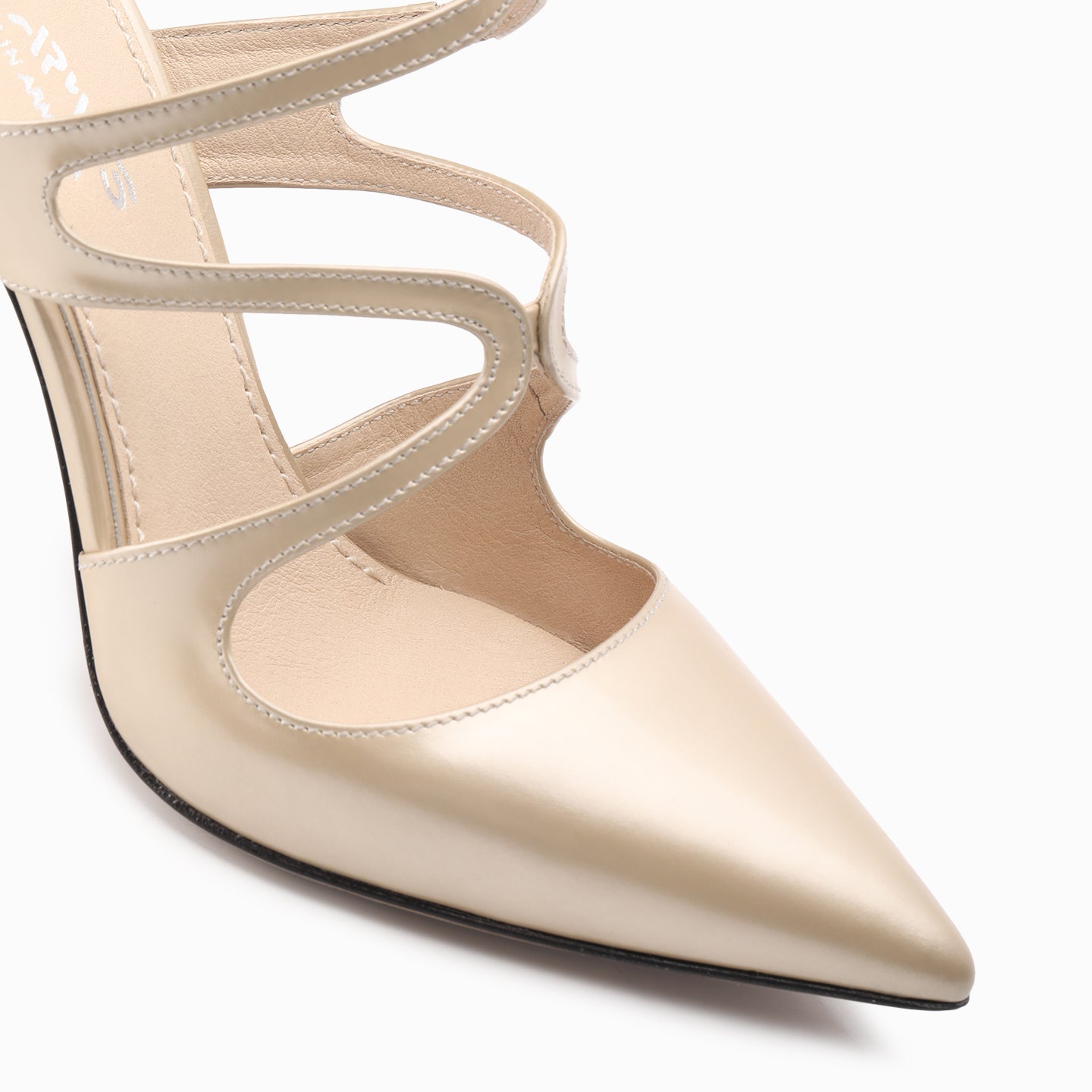 Women’s Champagne Leather Slingback Pump