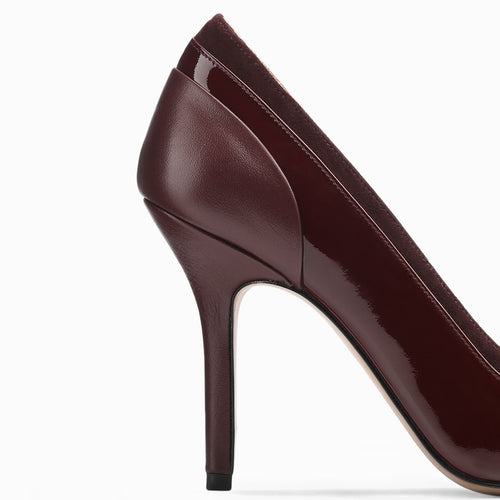 Women's Burgundy Pointed-toe Pump