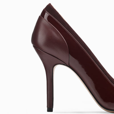 Women's Burgundy Pointed-toe Pump