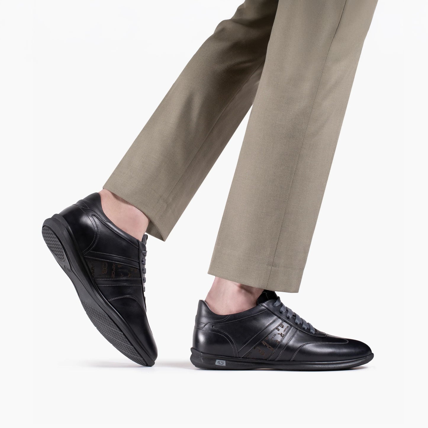 Men's Dark Blue Leather Sneaker